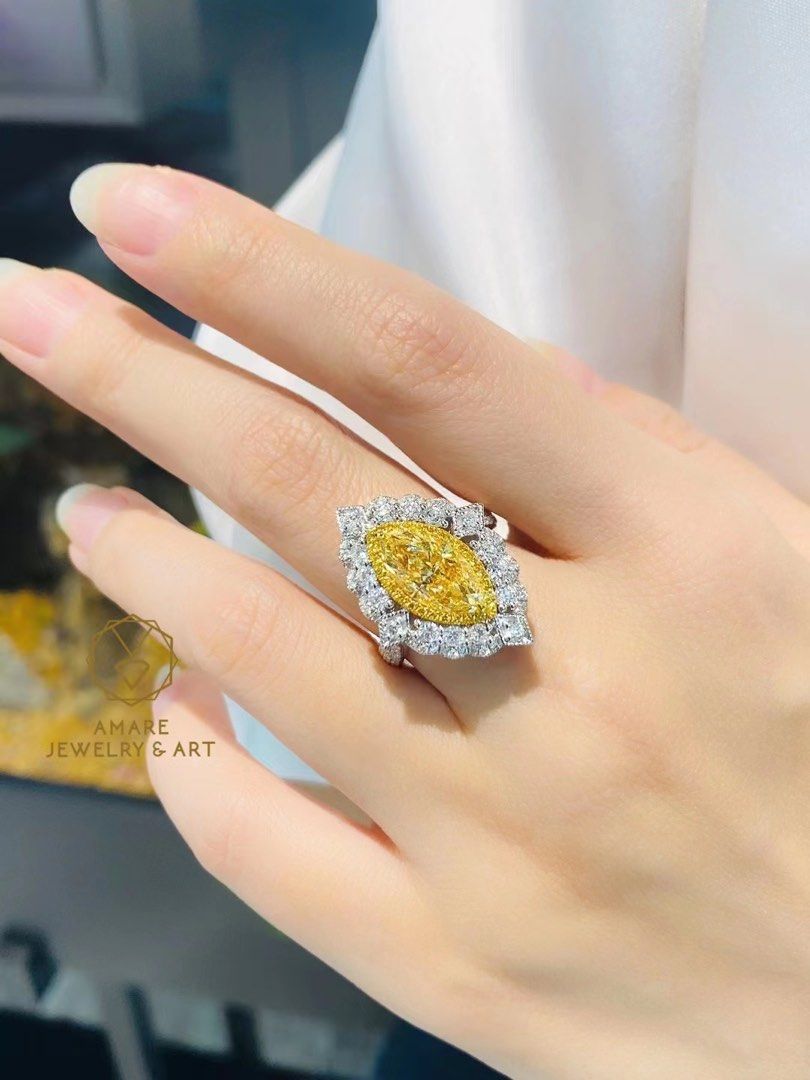 新品nice💛✨！ 2.003ct Yellow Diamond Ring & Pendant！ 有型shape