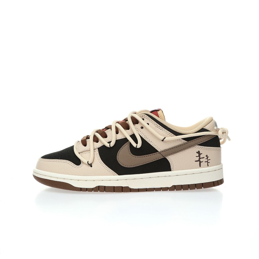 brown nike low top sneakers