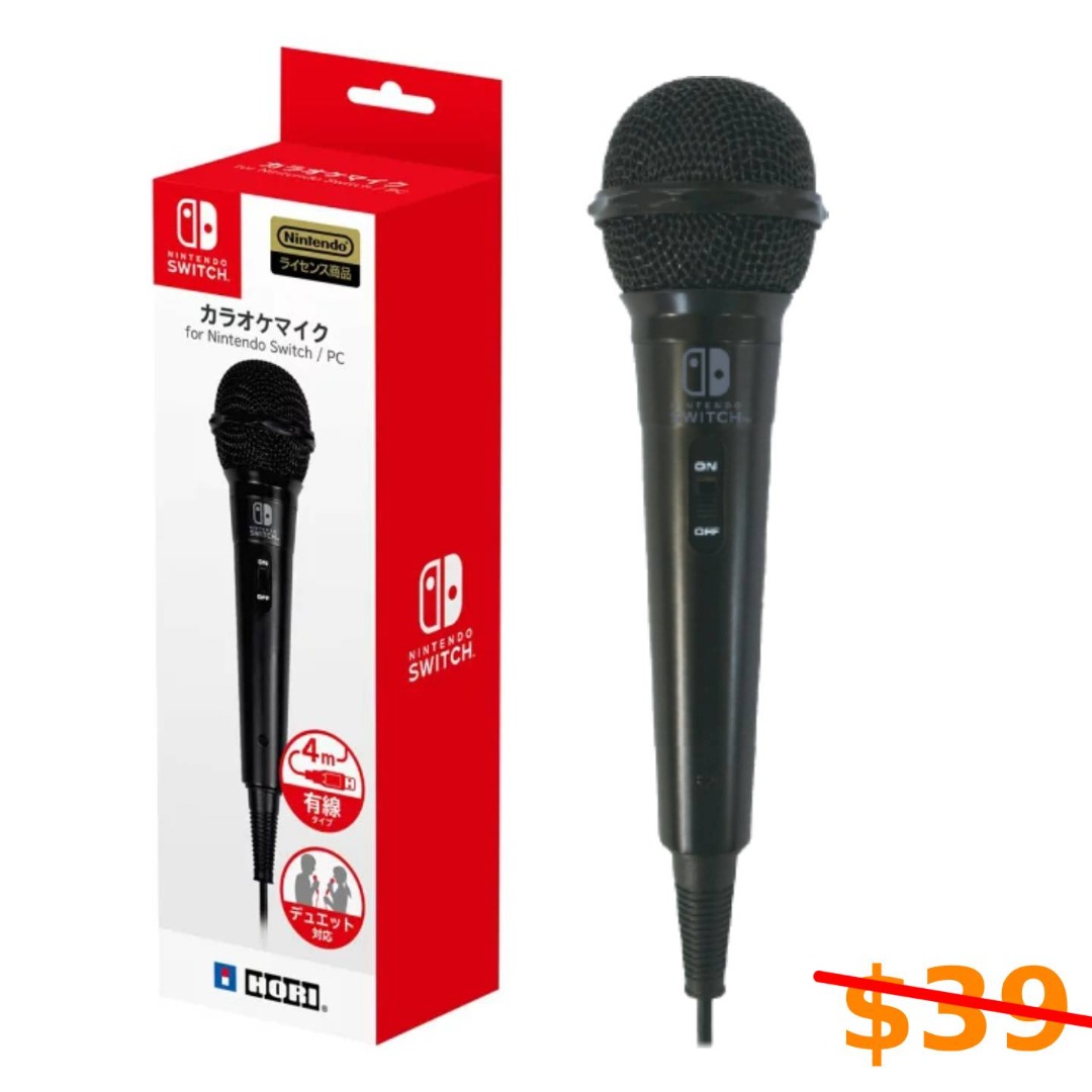 Karaoke Microphone for Nintendo Switch (White) for Windows, Nintendo Switch