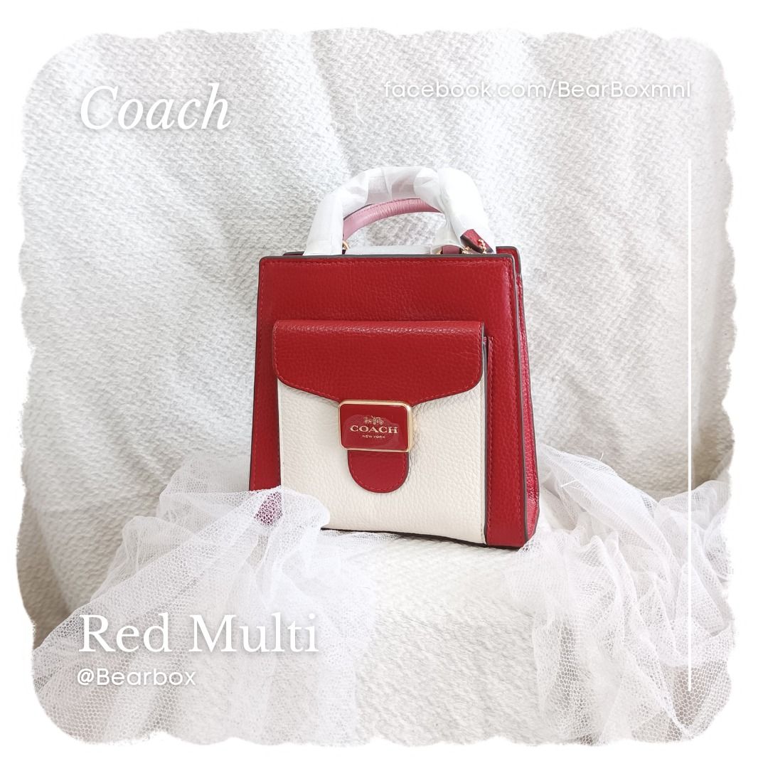 Original Coach red mini pepper crossbody bag 1941 red multi on Carousell