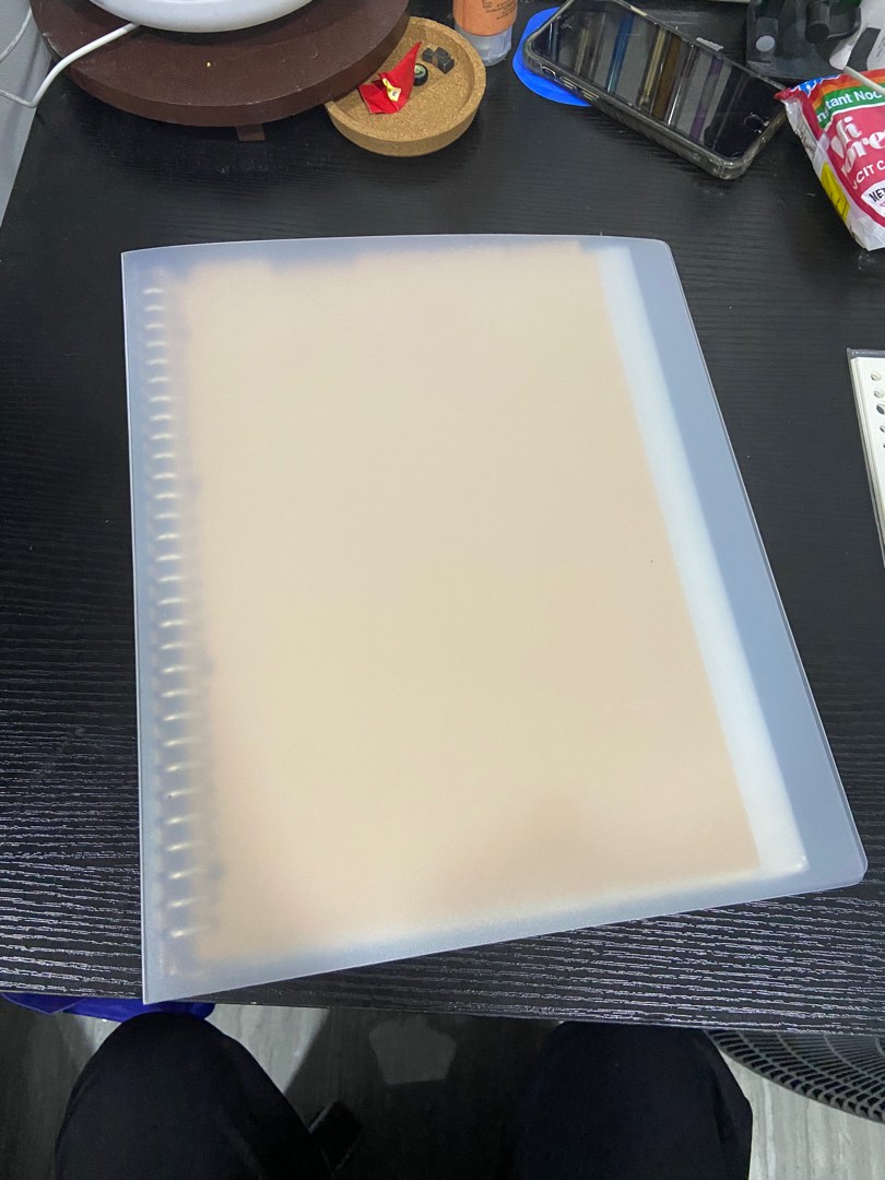 Original Muji A4 Clear Binder (30 Holes) with Loose Leaf, Dividers, and