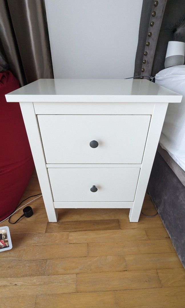 Two HEMNES nightstands (2 Ikea bedside tables), Furniture & Home Living
