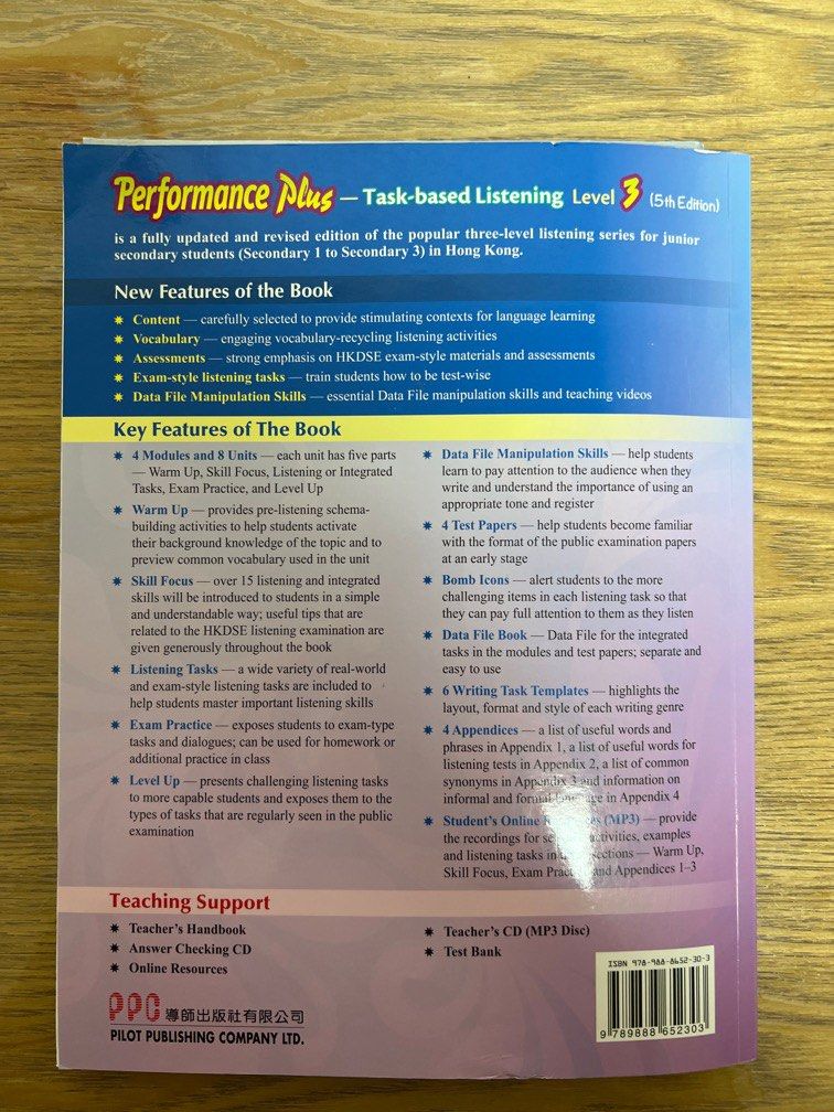 Performance Plus Task-based Listening 3 （分類：教科書）位於 Hong Kong。 由 popcorn328 提交（商品編號 1245361933，圖片 2）。簡介： 已做30頁左右。
