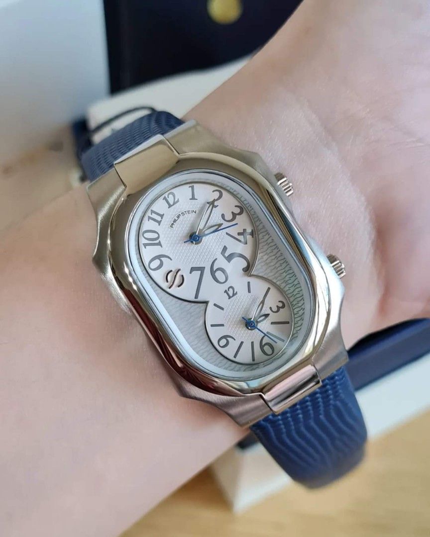 PHILIP STEIN Signature LARGE Watch (Category: Women's Watches) located in Manila. Submitted by annafinds (Listing ID 1245276074, Image 3). Description: ‼️‼️‼️SALE‼️‼️‼️ ON HAND PH 😍😍😍 💯% Authentic PHILIP STEIN Signature LARGE Watch BRAND NEW COMPLETE U.S. PACKAGE Strap Attached: PS Dark Blue Calf Lizard Leather Strap ✅ Php 31,999 only if cash, free delivery 😉👍 LAYAWAY OPTION: Additional P500 / per month. Up to 3 months only..