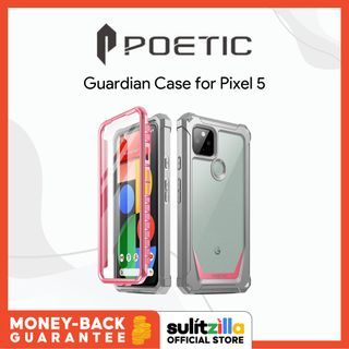 Poetic Guardian Case for Google Pixel 5 with Built-in Screen Protector - Pink
