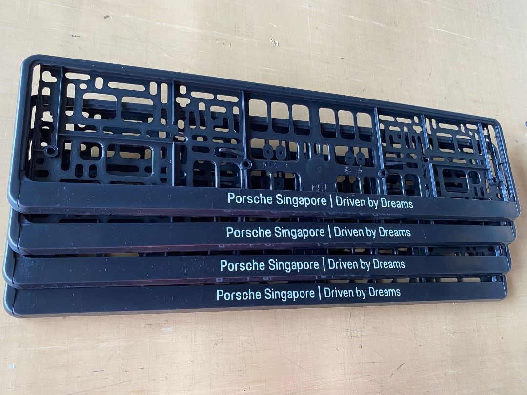 Porsche number sales plate holder