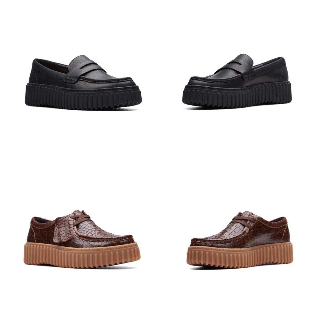 Pre Order New Original CLARKS Leather Platform Shoes