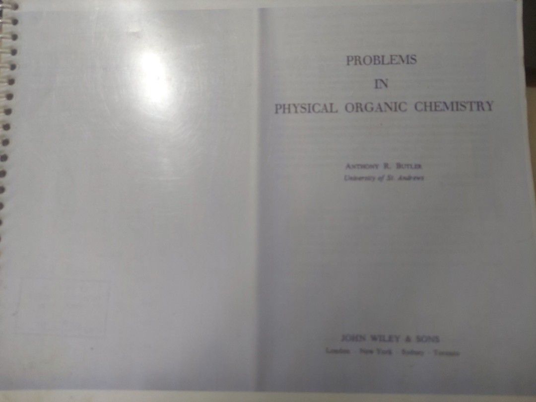 Problems in Physical Organic Chemistry (Category: Textbooks) located in Taguig. Submitted by carlowww17 (Listing ID 1245292547, Image 1). Description: - no highlights - RFS: decluttering - inquire with seller for contents.