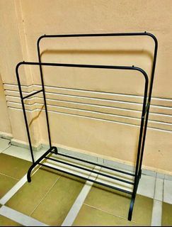 (RAK BARU) Rak Baju Rak Sidai Rak Gantung Baju Clothes Rack Double Pole Rack Laundry Rack Rak Ampaian Rak Sidai Almari Baju