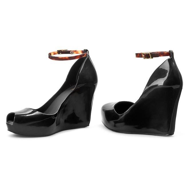 Like New Authentic Melissa Patchuli Wedge Heels Black
