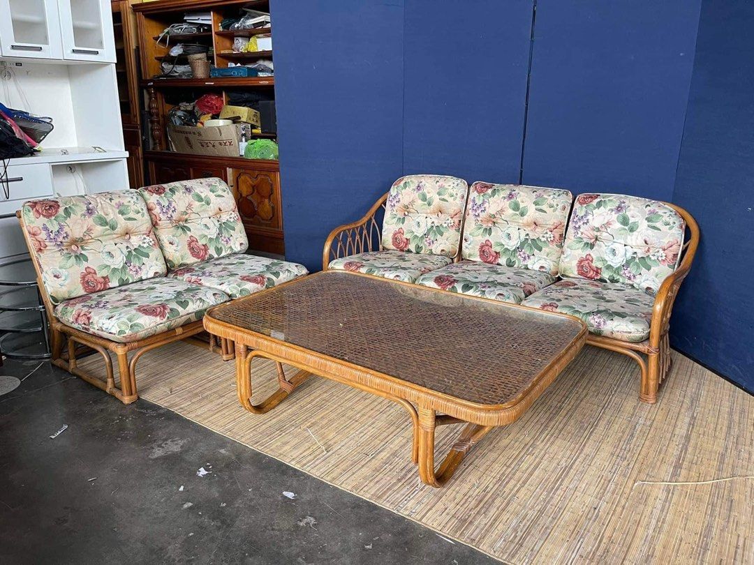 Rattan Sofa Set w/ Center Table Solid rattan In good condition (Category: Sofas) located in Manila. Submitted by Hezcki (Listing ID 1245250029, Image 2). Description: .