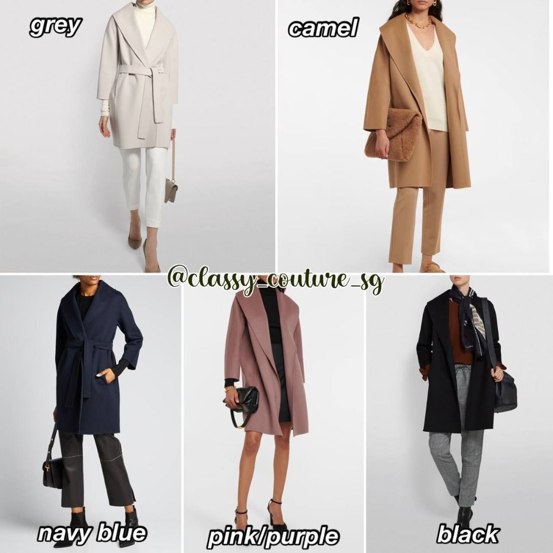 S Max Mara Messi Belted Wrap Coat Virgin Wool