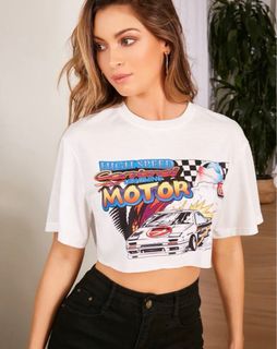 SHEIN Graphic Crop Top