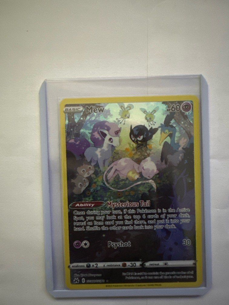 Sleeping Mew (Category: Toys & Games) located in Singapore. Submitted by mrbean911 (Listing ID 1245329518, Image 1). Description: CROWN ZENITH: GALARIAN GALLERY HOLO RARE GG10/GG70.