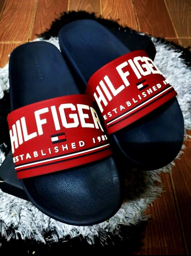 SLIDES TOMMY HILFIGER, Men's Fashion, Footwear, Flipflops and