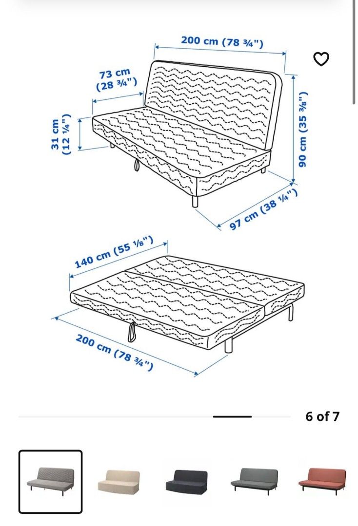 Sofa Bed Queen size (Availability from 19 Aug), Furniture & Home