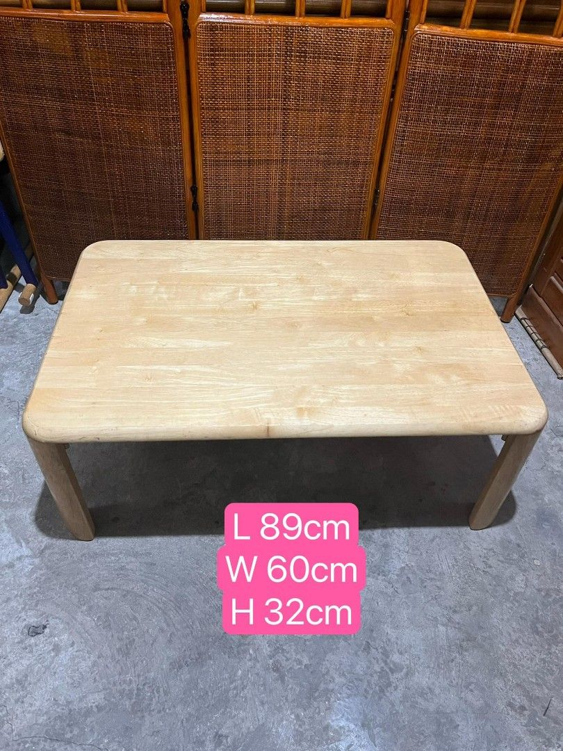 Solid wood low table on Carousell