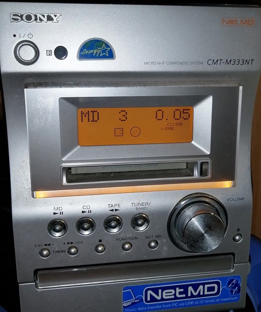 Sony CMT-M333NT四合一(收音、卡式帶、MD、CD)組合音響+2個Sony