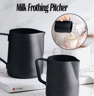 Coffee Milk Frothing Pitcher Cup 420ml/14oz Stainless Steel Coffee Frother  Cup