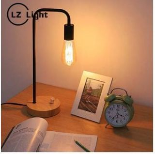 Study Table Lamp Table Lamps Dimmable Bedside Lamp Desk Lamp Industrial Wooden Lamp Night Stand Lighting