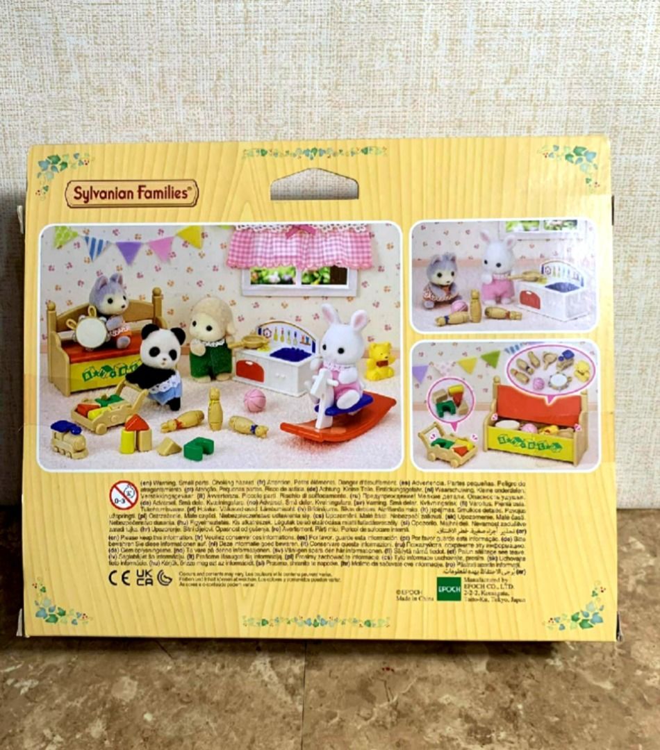 Sylvanian Families Baby's Toy Box Snow Rabbit & Panda Babies, Toys &  Character