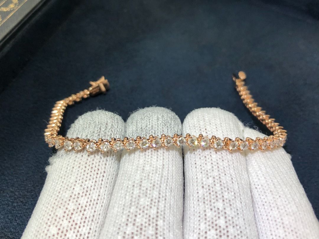 Tiffany Victoria™ Tennis Bracelet in Rose Gold with Diamonds