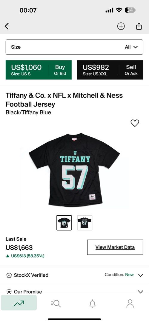 Tiffany x NFL x Mitchell & Ness football jerset, Men's