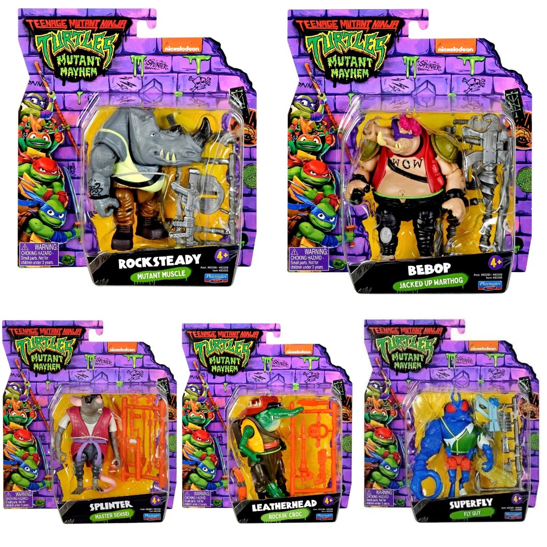 Tmnt Teenage Mutant Ninja Turtles Mutant Mayhem Rocksteady Bebop Leatherhead Superfly 1698