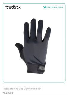 Toesox Training Grip Gloves Full Black