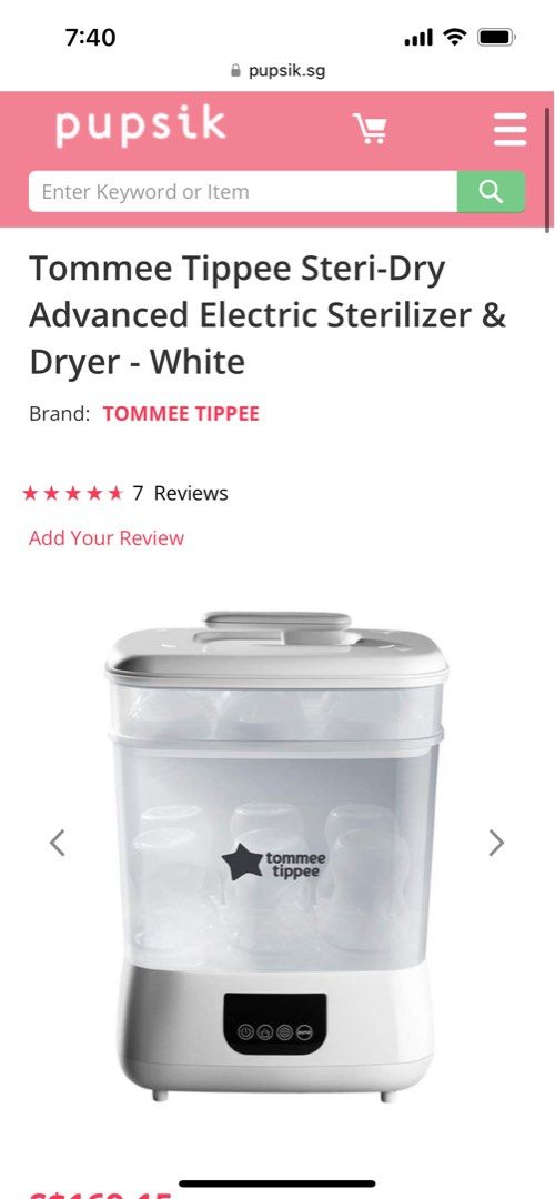 Tommee tippee steriliser turning off best sale too soon