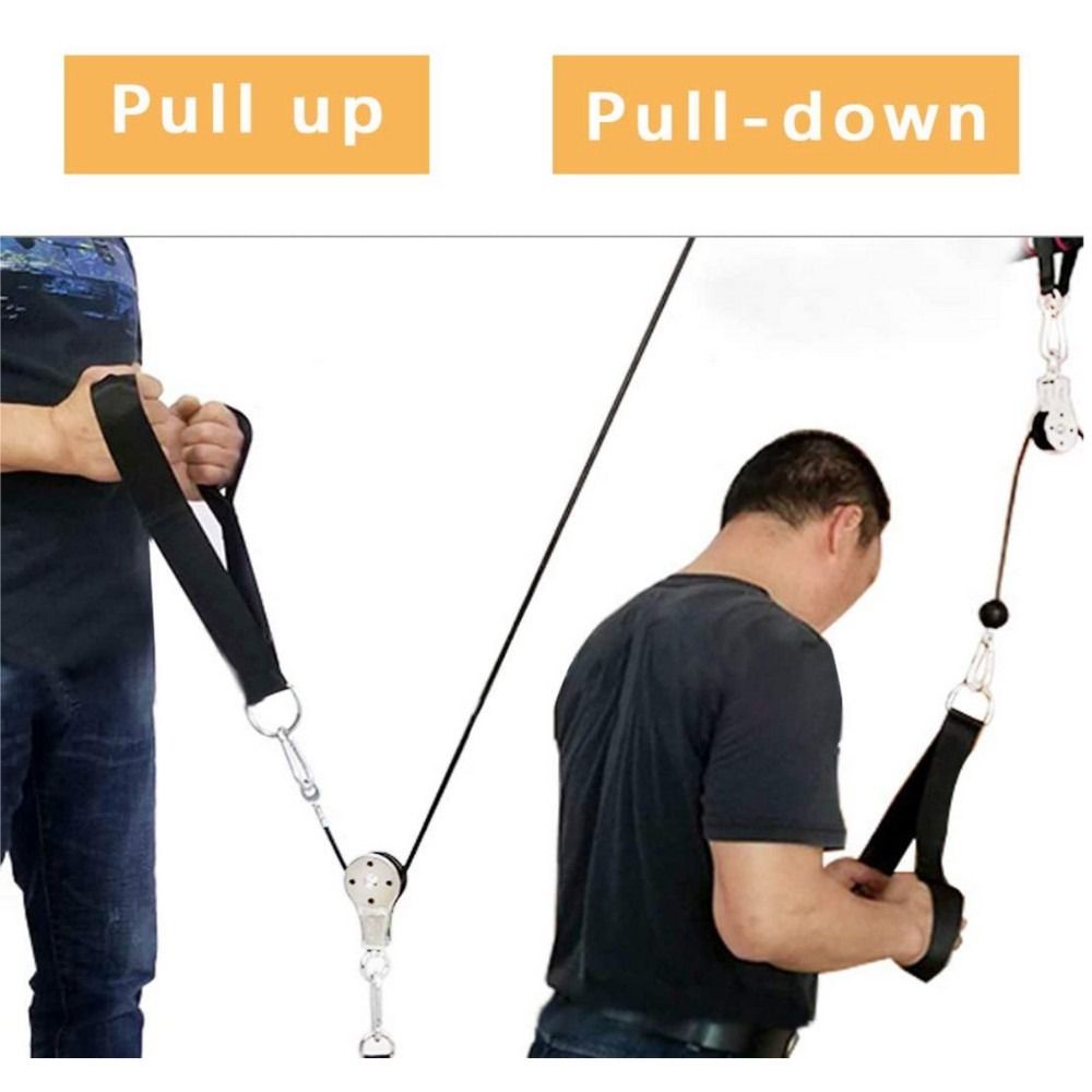 Fitness diy pulley cable machine system biceps shop triceps arm blaster hand strength gym equipment