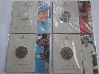 UK Queen Elizabeth II Commemorative BU Coins 4pcs. set sale