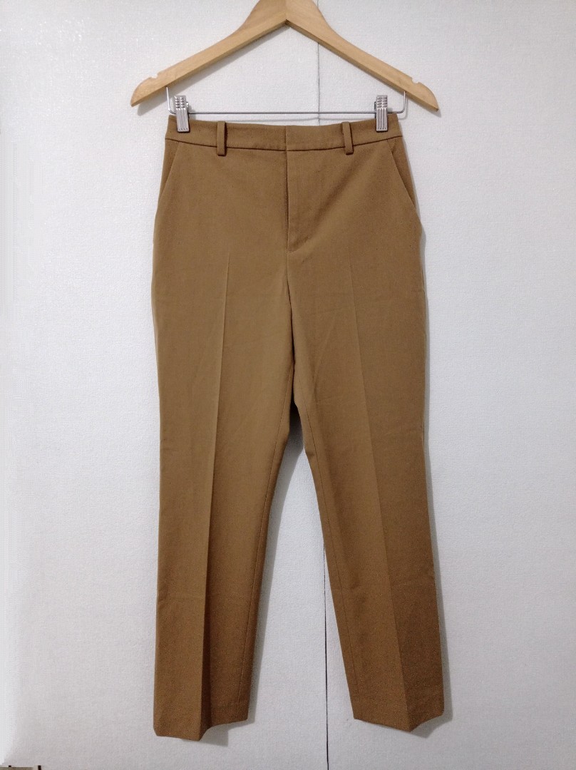 Uniqlo Women Smart Ankle Length Pants Light Brown on Carousell