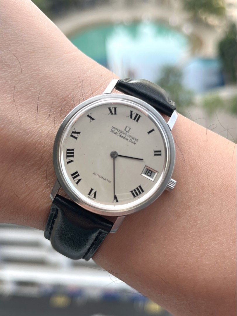 Universal Geneve White Shadow Date Ultra Thin Case Cal.1 67