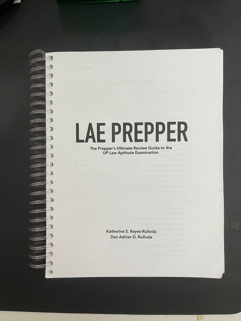 UP LAE REVIEWER (LAW SCHOOL ENTRANCE EXAM REVIEWER), Hobbies & Toys