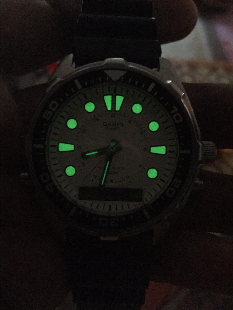 Vintage Casio AQ 600W Diver Style big size Men s Fashion