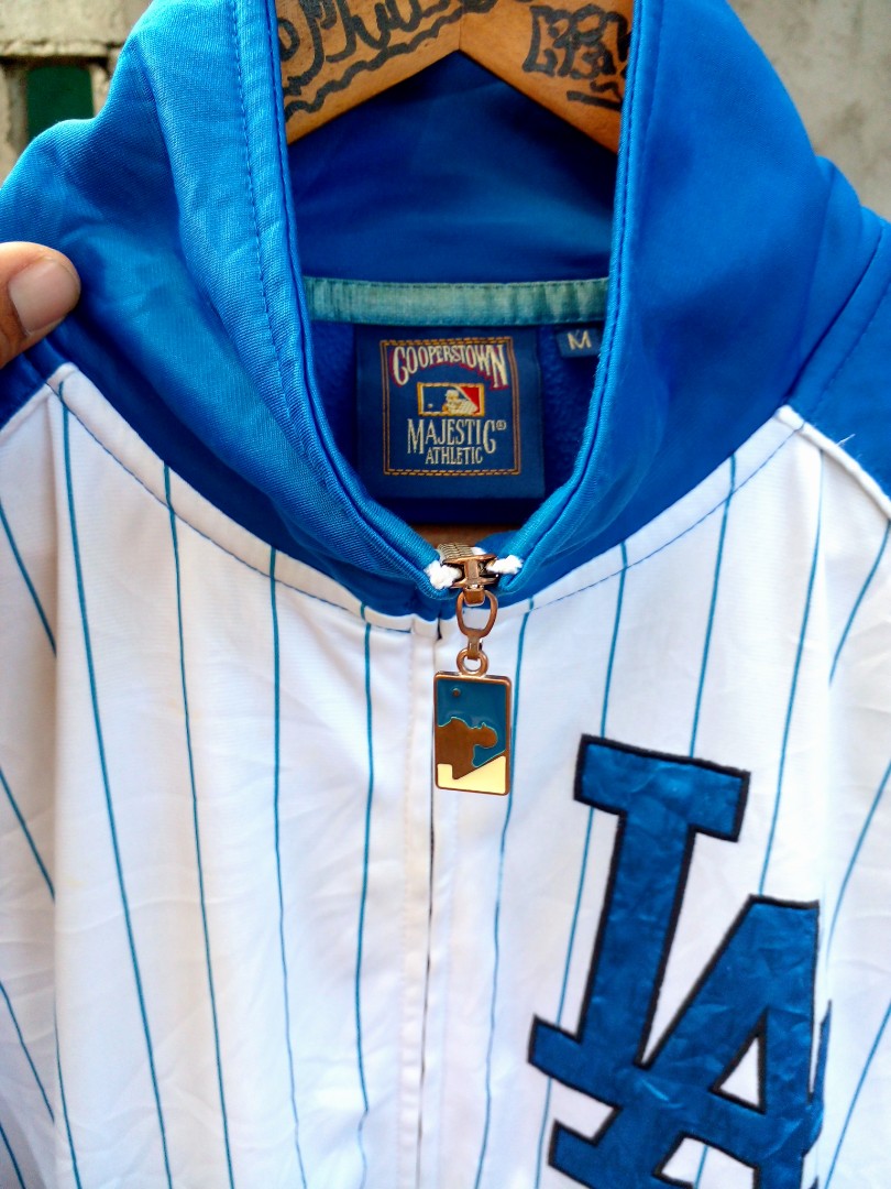 Majestic Athletic La Dodgers Letterman Varsity Baseball Jacket Blue