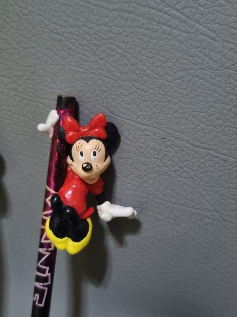 Vintage Disney Mickey Mouse Pencil Hugger Straw Topper Clip on