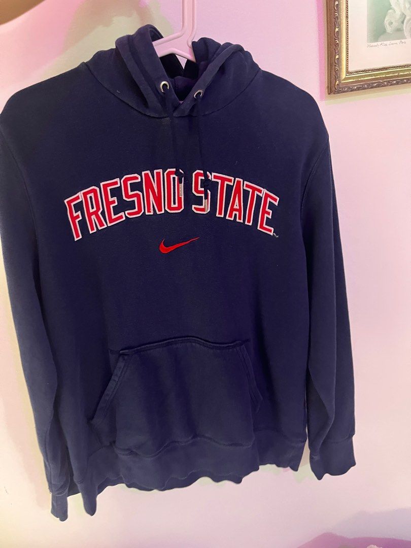 Vintage Nike Hoodie Blue and Red Fresno State Men s Fashion