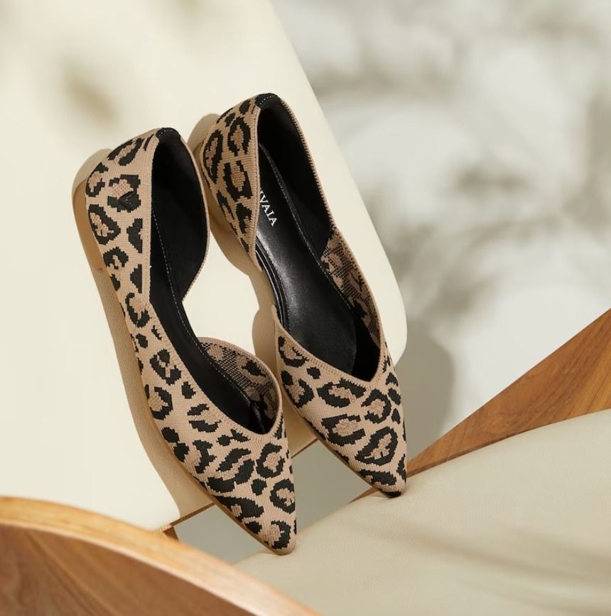 Vivaia Pointed Toe Flats Melia DARK LEOPARD EU36.5