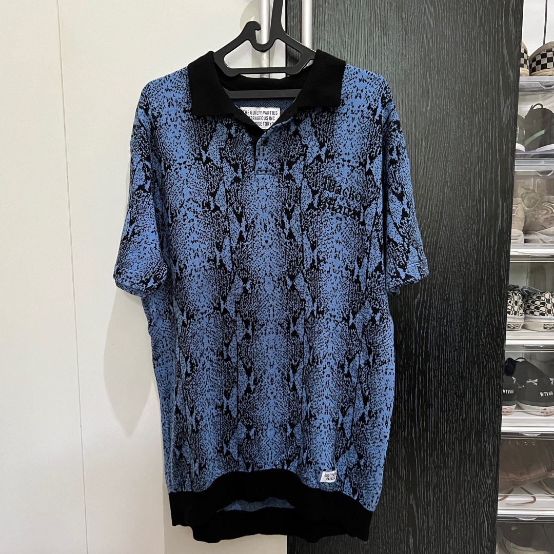 Wacko Maria pyhton knit polo shirt, Fesyen Pria, Pakaian , Atasan di ...