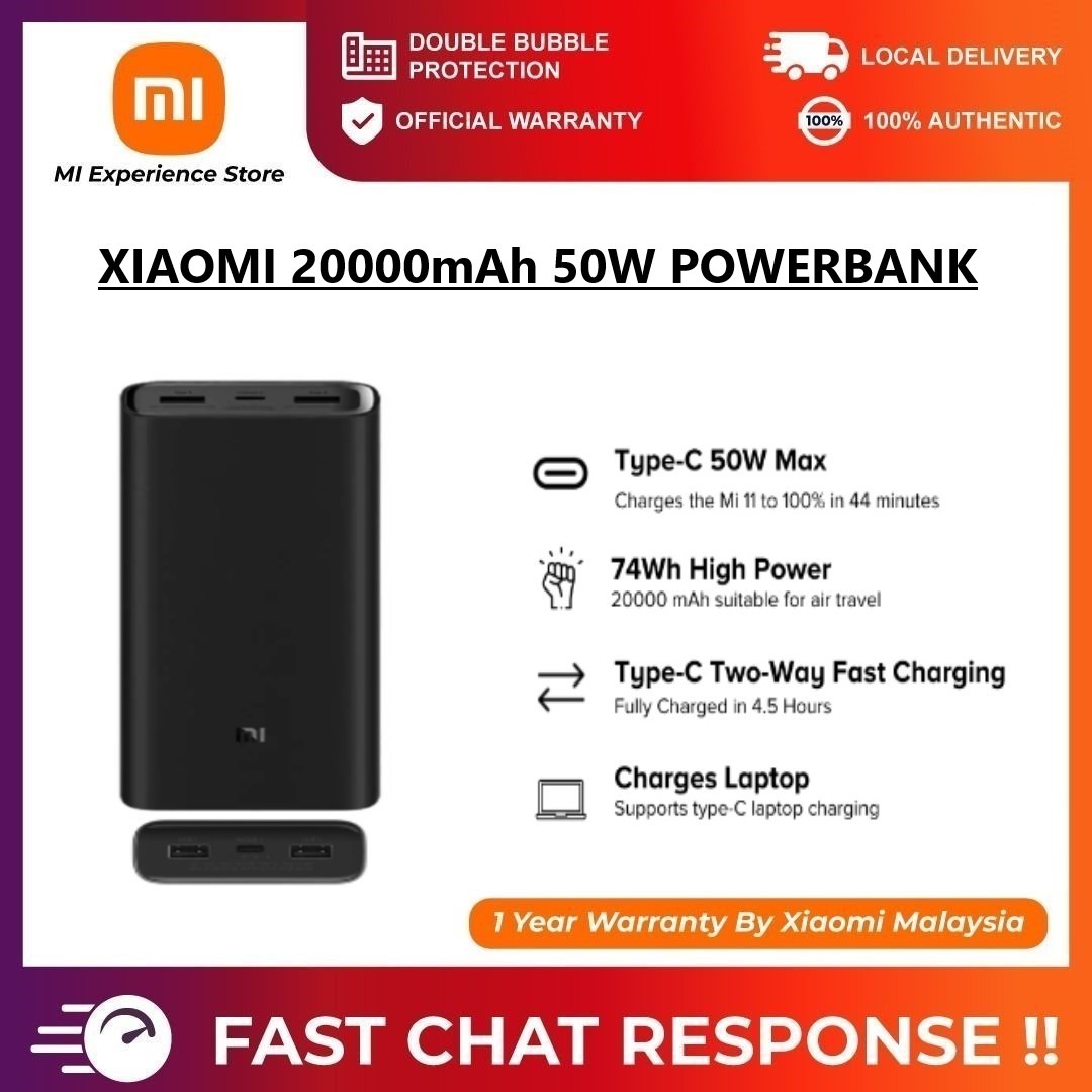 Mi 50W Power Bank 20000 - Xiaomi Global Official