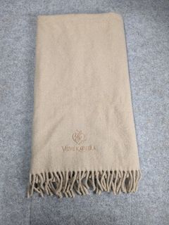 YUMI KATSURA Cashmere Wool Blanket Scarf Beige Size 27"x46"