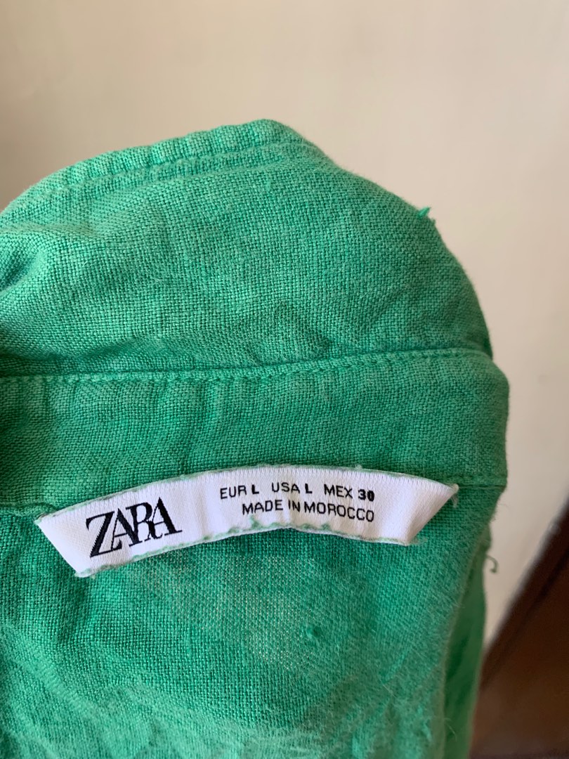 Zara linen button down on Carousell