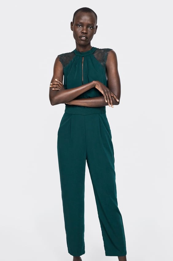 Zara emerald green jumpsuit top