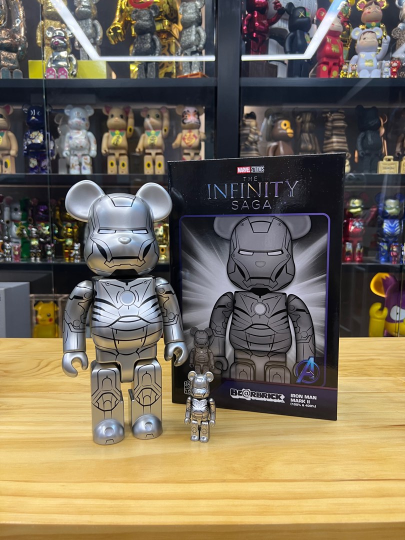 BE@RBRICK IRON MAN MARK II 100％ u0026 400％-