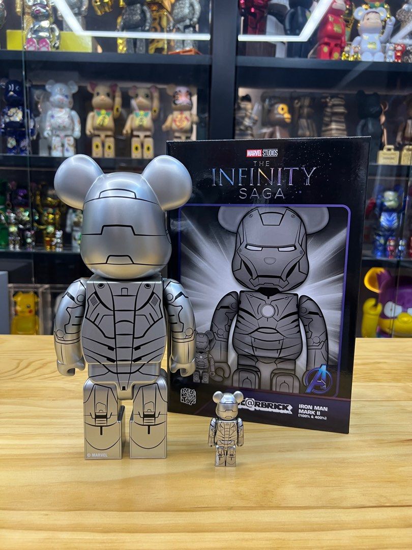 現貨100% & 400% Be@rbrick IRON MAN MARK 2 bearbrick ironman mark 2