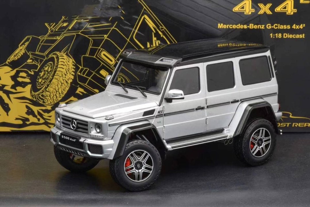 1:18 Mercedes Benz G500 4X4 2 Modèle de voiture argenté par Autoart 76318