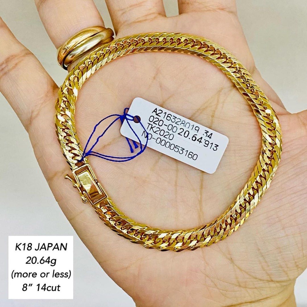18k Japan Gold Bracelet on Carousell