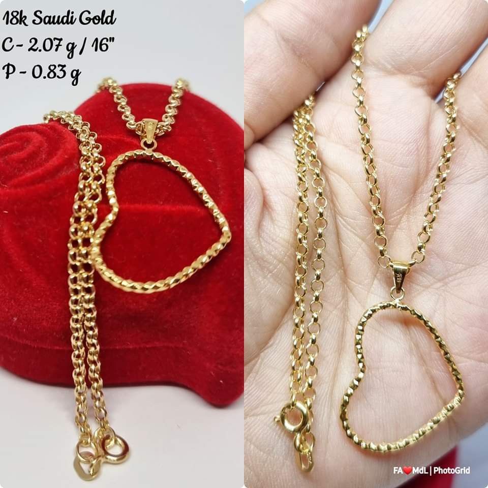 Jewelry | 18k Saudi Gold Necklace W Initial Pendant | Poshmark